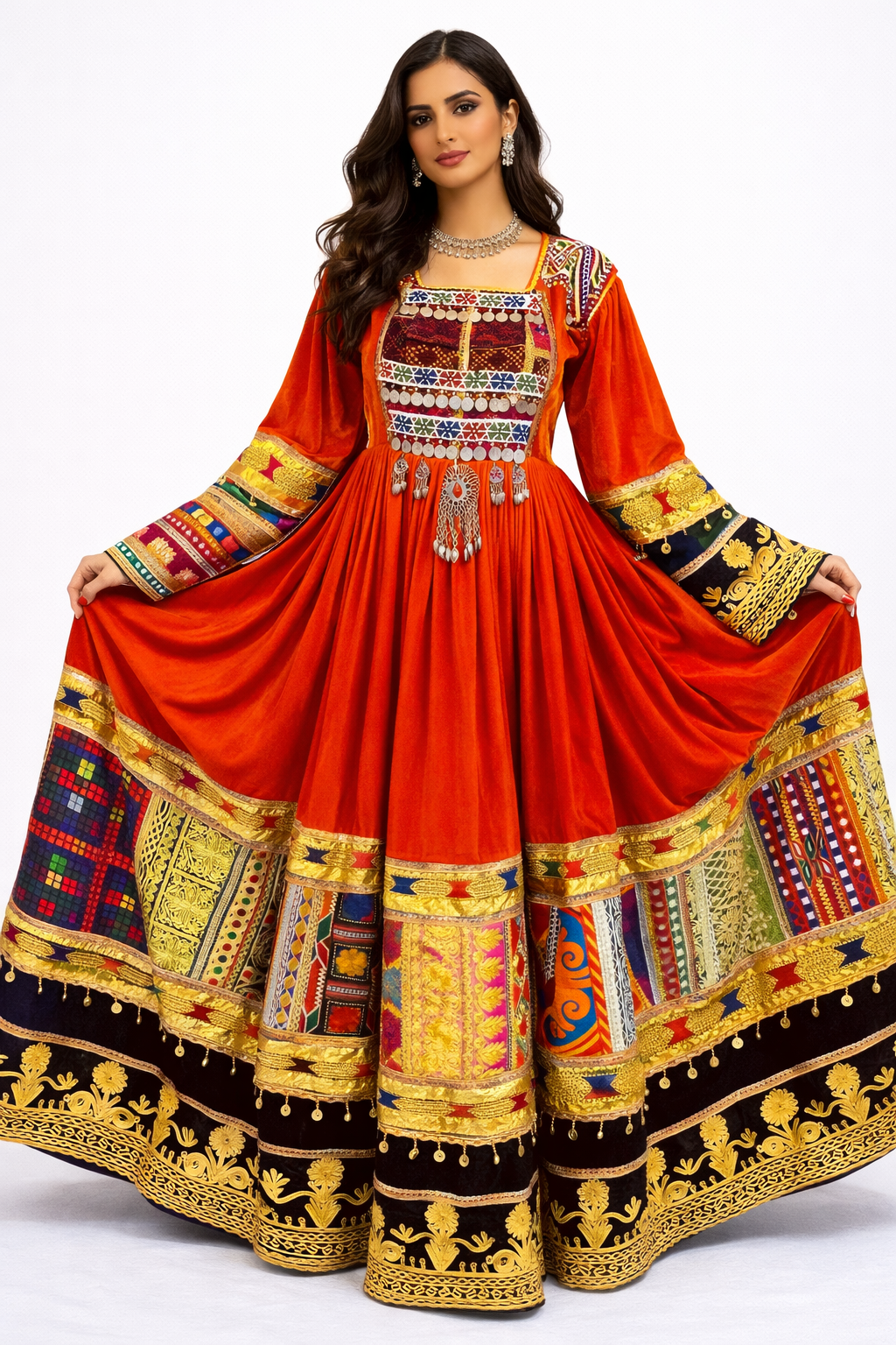 Traditionelles Kleid Rot 01