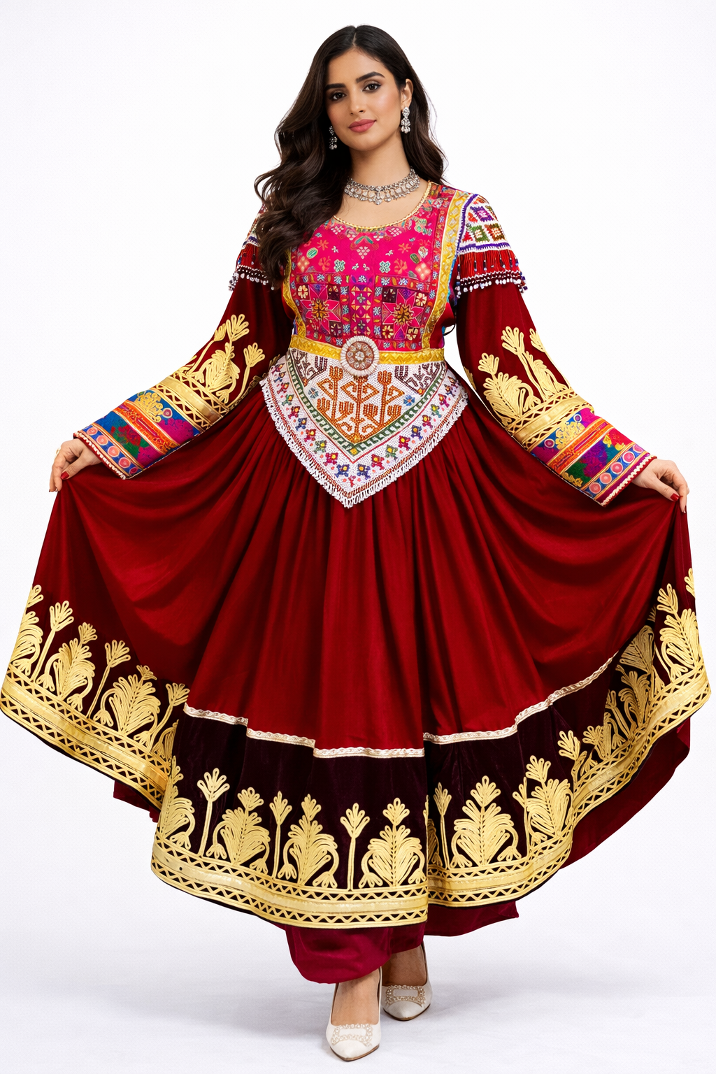 Traditionelles Kleid Rot 05