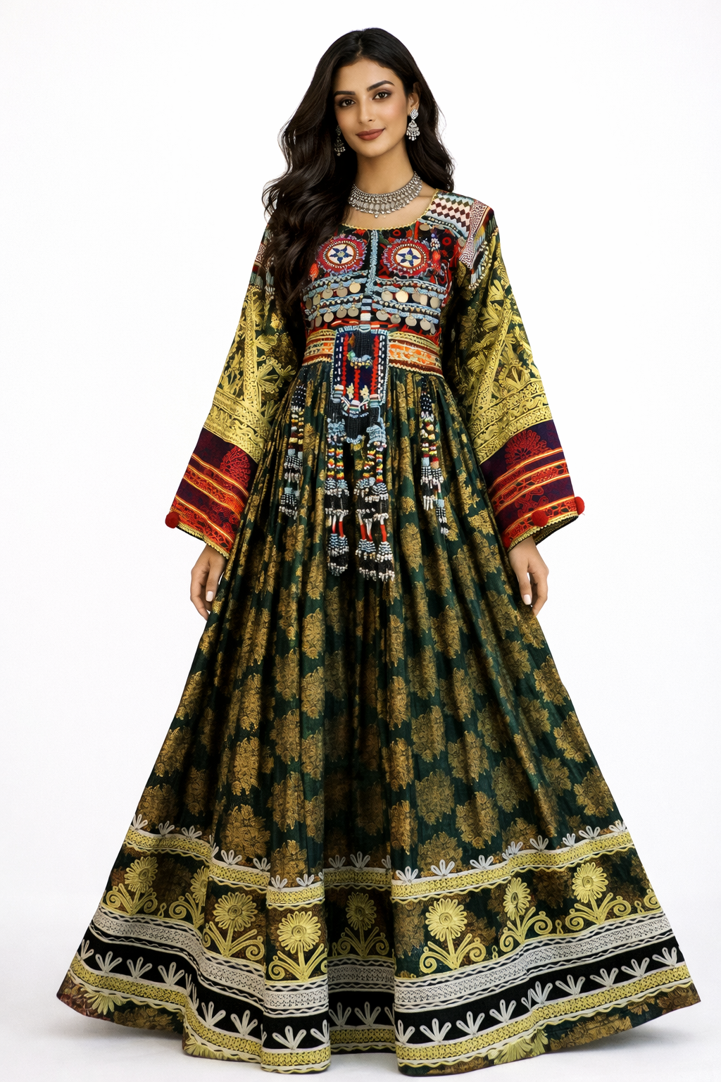 Traditionelles Kleid Rot 06