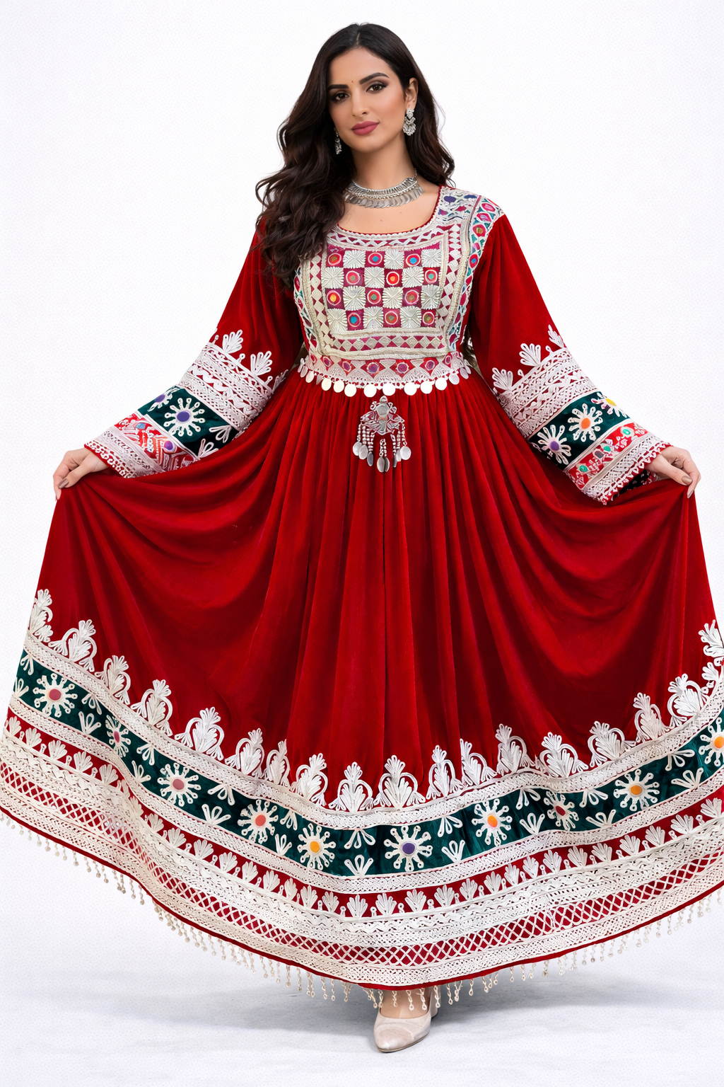 Traditionelles Kleid Rot 07